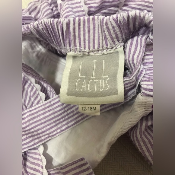 LIL CACTUS purple striped bunble girl's size 12-18M - Picture 7 of 9